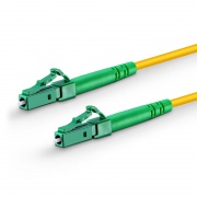 1m (3ft) Glasfaser-Patchkabel, 1 Faser, LC APC Simplex zu LC APC Simplex, Singlemode (OS2), Steigleitung (OFNR), 2.0mm, eng gepuffert, Gelb Dieses Bild handelt von SMLCSX.
