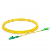 3m (10ft) Fiber Patch Cable, 1 Fiber, LC APC Simplex to SC APC Simplex, Single Mode (OS2), Riser (OFNR), 2.0mm, Tight-Buffered, Yellow This picture is about SMLCSCSX.