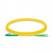3m (10ft) Fiber Patch Cable, 1 Fiber, LC APC Simplex to SC APC Simplex, Single Mode (OS2), Riser (OFNR), 2.0mm, Tight-Buffered, Yellow This picture is about SMLCSCSX.