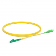 1m (3ft) Glasfaser-Patchkabel, 1 Faser, LC APC Simplex zu SC APC Simplex, Singlemode (OS2), Steigleitung (OFNR), 2.0mm, eng gepuffert, Gelb Dieses Bild handelt von SMLCSCSX.
