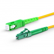1m (3ft) Glasfaser-Patchkabel, 1 Faser, LC APC Simplex zu SC APC Simplex, Singlemode (OS2), Steigleitung (OFNR), 2.0mm, eng gepuffert, Gelb Dieses Bild handelt von SMLCSCSX.