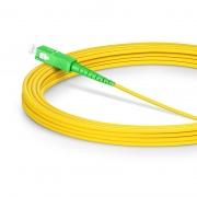 7m (23ft) Fiber Patch Cable, 1 Fiber, LC APC Simplex to SC APC Simplex, Single Mode (OS2), Riser (OFNR), 2.0mm, Tight-Buffered, Yellow This picture is about SMLCSCSX.