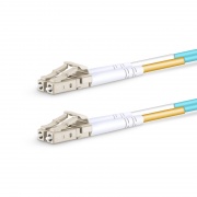 1m (3ft) Cavo Patch in Fibra, LC UPC a LC UPC, Duplex, 2 Fibre, Multimodale (OM3), Riser (OFNR), 2.0mm, Tampone Stretto, Acqua Questa immagine riguarda OM3LCDX.