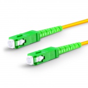 1m (3ft) Glasfaser-Patchkabel, 1 Faser, SC APC Simplex zu SC APC Simplex, Singlemode (OS2), Steigleitung (OFNR), 2.0mm, eng gepuffert, Gelb Dieses Bild handelt von SMSCSX.