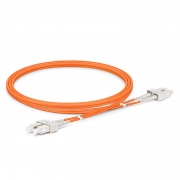 1m (3ft) Fiber Patch Cable, 2 Fibers, G.651, SC UPC Duplex to SC UPC Duplex, Multimode (OM1), Riser (OFNR), 2.0mm, Tight-Buffered, Orange This picture is about OM1SCDX.