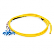 1,5m (5ft) Pigtail à Fibre Optique LC UPC 12 Fibres OS2 Monomode Faisceau PVC (OFNR) 0,9mm Cette image concerne FS12SM-LCU-BP-1.5M-PVC.