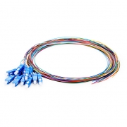 1m (3ft) Pigtail à Fibre Optique à Code Couleur Sans Gaine SC UPC 12 Fibres OS2 Monomode PVC (OFNR) 0.9mm Cette image concerne FS12SM-SCU-CP-1M-PVC.