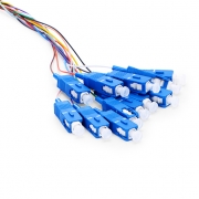 1m (3ft) Pigtail à Fibre Optique à Code Couleur Sans Gaine SC UPC 12 Fibres OS2 Monomode PVC (OFNR) 0.9mm Cette image concerne FS12SM-SCU-CP-1M-PVC.