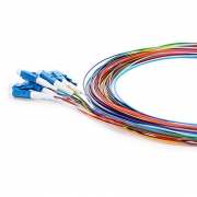 1m (3ft) Pigtail à Fibre Optique à Code Couleur Sans Gaine LC UPC 12 Fibres OS2 Monomode PVC (OFNR) 0.9mm Cette image concerne FS12SM-LCU-CP-1M-PVC.