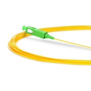 2m (7ft) Fiber Pigtail, SC APC to Unterminated, Simplex, OS2 Single Mode, PVC (Unrated), 0.9mm, Yellow This picture is about FSSM-SCA-FP-2M-PVC.