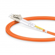 1m (3ft) Cable/latiguillo/jumper de fibra óptica, LC UPC a LC UPC, Dúplex, 2 Fibras, Multimodo (OM2), Riser (OFNR), 2.0mm, Búfer ajustado, Naranja Esta imagen trata sobre OM2LCDX.