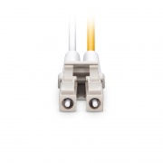 1m (3ft) Cable/latiguillo/jumper de fibra óptica, LC UPC a LC UPC, Dúplex, 2 Fibras, Multimodo (OM2), Riser (OFNR), 2.0mm, Búfer ajustado, Naranja Esta imagen trata sobre OM2LCDX.