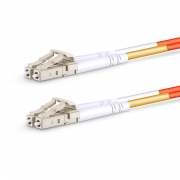 1m (3ft) Cable/latiguillo/jumper de fibra óptica, LC UPC a LC UPC, Dúplex, 2 Fibras, Multimodo (OM2), Riser (OFNR), 2.0mm, Búfer ajustado, Naranja Esta imagen trata sobre OM2LCDX.