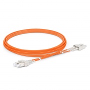 2m (7ft) Fiber Patch Cable, 2 Fibers, SC UPC Duplex to SC UPC Duplex, Multimode (OM2), Riser (OFNR), 2.0mm, Tight-Buffered, Orange This picture is about OM2SCDX.