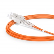 2m (7ft) Fiber Patch Cable, 2 Fibers, G.651, LC UPC Duplex to SC UPC Duplex, Multimode (OM1), Riser (OFNR), 2.0mm, Tight-Buffered, Orange This picture is about OM1LCSCDX.