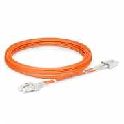 3m (10ft) Fiber Patch Cable, 2 Fibers, G.651, SC UPC Duplex to SC UPC Duplex, Multimode (OM1), Riser (OFNR), 2.0mm, Tight-Buffered, Orange This picture is about OM1SCDX.