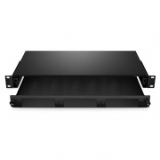 Montaje en rack deslizable de 1U gabinete de fibra LGX descargado, admite hasta 3 casetes LGX Esta imagen trata sobre .