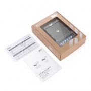 Cassette FHD® MTP®-LC, OS2 Monomode, Type A, 24 Fibres, MTP®-24 (Mâle) vers 12 x LC Duplex (Bleu), 0,35 dB Max. Cette image concerne FHD-1MTP12LCDOS2A.
