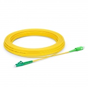 10m (33ft) Fiber Patch Cable, 1 Fiber, LC APC Simplex to SC APC Simplex, Single Mode (OS2), Riser (OFNR), 2.0mm, Tight-Buffered, Yellow This picture is about SMLCSCSX.