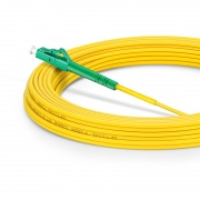10m (33ft) Fiber Patch Cable, 1 Fiber, LC APC Simplex to SC APC Simplex, Single Mode (OS2), Riser (OFNR), 2.0mm, Tight-Buffered, Yellow This picture is about SMLCSCSX.