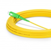 10m (33ft) Fiber Patch Cable, 1 Fiber, LC APC Simplex to SC APC Simplex, Single Mode (OS2), Riser (OFNR), 2.0mm, Tight-Buffered, Yellow This picture is about SMLCSCSX.