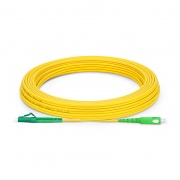 10m (33ft) Fiber Patch Cable, 1 Fiber, LC APC Simplex to SC APC Simplex, Single Mode (OS2), Riser (OFNR), 2.0mm, Tight-Buffered, Yellow This picture is about SMLCSCSX.