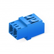 Adaptador/Coplador de Fibra Óptica LC/UPC a LC/UPC dúplex de modo único sin brida, 10 unidades/paquete Esta imagen trata sobre AD-LC-LC-SMS-DX-FS.