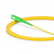 2m (7ft) Fiber Patch Cable, 1 Fiber, LC UPC Simplex to SC APC Simplex, Single Mode (OS2), Riser (OFNR), 2.0mm, Tight-Buffered, Yellow, 10pcs/pack This picture is about SMLCSCSX-10PK.