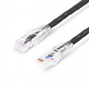 Cable de parcheo Ethernet Cat5e 6in (0.15m) sin enganches sin blindaje (U/UTP) PVC CM, negro Esta imagen trata sobre C5EUTPSGPVC.