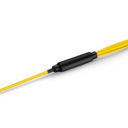 3m (10ft) MTP® Harness, MTP®-8 APC (Female) to 4 LC UPC Duplex, 8 Fibers, Single Mode (OS2), Plenum (OFNP), 0.35dB Max, Type B, Yellow This picture is about 8FMTPLCSMF.