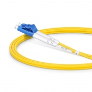 1m (3ft) Fiber Patch Cable, 2 Fibers, Grade B, LC UPC Duplex to LC UPC Duplex, Single Mode (OS2), Riser (OFNR), 2.0mm, Typical 0.12dB IL, Tight-Buffered, Yellow This picture is about HD-SMLCDX.