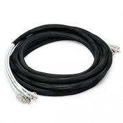 3m(10ft) 両端6プラグ Cat6aシールド付き(SFTP) 事前終端銅製トランクケーブル(PVC CMR) この写真はC6ASFTP6PPに関するものです。