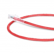 0.3m Cat6六類網絡跳線 24AWG 無卡扣 非屏蔽(UTP) PVC CM,紅色 這張圖片是關於C6UTPSGPVC.