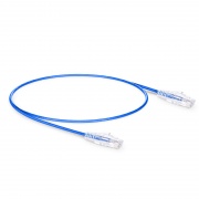 0.3m Cat6六類極細網絡跳線 28AWG 無卡扣 非屏蔽(UTP) PVC CM,藍色 這張圖片是關於C6UTPSGSPVC.