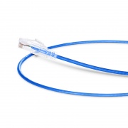 0.3m Cat6六類極細網絡跳線 28AWG 無卡扣 非屏蔽(UTP) PVC CM,藍色 這張圖片是關於C6UTPSGSPVC.