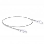 0.3m Cat6六類極細網絡跳線 28AWG 無卡扣 非屏蔽(UTP) PVC CM,灰色 這張圖片是關於C6UTPSGSPVC.