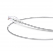 0.3m Cat6六類極細網絡跳線 28AWG 無卡扣 非屏蔽(UTP) PVC CM,灰色 這張圖片是關於C6UTPSGSPVC.