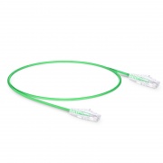 0.3m Cat6六類極細網絡跳線 28AWG 無卡扣 非屏蔽(UTP) PVC CM,綠色 這張圖片是關於C6UTPSGSPVC.