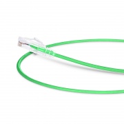 0.3m Cat6六類極細網絡跳線 28AWG 無卡扣 非屏蔽(UTP) PVC CM,綠色 這張圖片是關於C6UTPSGSPVC.