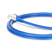 7ft (2.1m) Cat6 26AWG Snagless Shielded (S/FTP) PVC CM Ethernet Network Patch Cable, Blue, (10pcs/pack) This picture is about C6SFTPSGPVC-10PK.