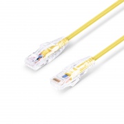 6ft (1.8m) Cat6 28AWG Snagless Unshielded (UTP) PVC CM Slim Ethernet Network Patch Cable, Yellow This picture is about C6UTPSGSPVC.