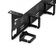 Organizador de cables horizontal de un solo lado, 0RU, 5 anillos en D, 4.29 pulgadas de profundidad Esta imagen trata sobre FHD-CMP5DR.