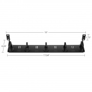 Organizador de cables horizontal de un solo lado, 0RU, 5 anillos en D, 4.29 pulgadas de profundidad Esta imagen trata sobre FHD-CMP5DR.