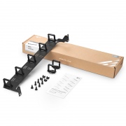 Organizador de cables horizontal de un solo lado, 0RU, 5 anillos en D, 4.29 pulgadas de profundidad Esta imagen trata sobre FHD-CMP5DR.