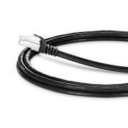 7ft (2.1m) Cat6a 26AWG Snagless Shielded (S/FTP) PVC CM Ethernet Network Patch Cable, Black, 10Pcs/pack This picture is about C6ASFTPSGPVC-10PK.