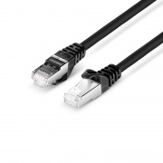 7ft (2.1m) Cat6a 26AWG Snagless Shielded (S/FTP) PVC CM Ethernet Network Patch Cable, Black, 10Pcs/pack This picture is about C6ASFTPSGPVC-10PK.