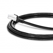 10ft (3m) Cat6a 26AWG Snagless Shielded (S/FTP) PVC CM Ethernet Network Patch Cable, Black This picture is about C6ASFTPSGPVC.