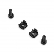 Organizador de cables vertical con un solo anillo en D 1U de 3", con tornillos y tuercas modelo M6, 10 pzas./paquete Esta imagen trata sobre CMV-SD1U3W.