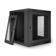 12U GV600-Series 19" 4-Rails Wall Mount Cabinet with Vented Front Door, Hinged Back This picture is about FS-WMCV-12U.