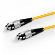 Customized Length Fiber Patch Cable, 1 Fiber, FC UPC Simplex to FC UPC Simplex, Single Mode (OS2), Riser (OFNR), 2.0mm, Tight-Buffered, Yellow This picture is about SMFCSX.
